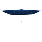 vidaXL Tuinparasol Azurblauw 295 x 295 x 245 cm Polyester en, Verzenden, Nieuw, 2 tot 3 meter