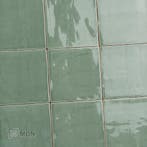 Oud Makkum jade groene handvorm tegels 13x13 cm, Verzenden, Nieuw