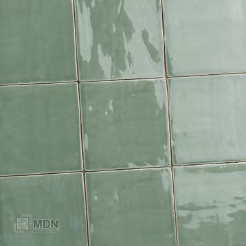 Oud Makkum jade groene handvorm tegels 13x13 cm, Doe-het-zelf en Verbouw, Tegels, Verzenden, Nieuw