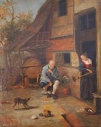 Nederlandse school (XIX) - Scena domestica