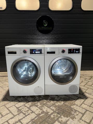 TOPDEAL! BOSCH 9KG WASMACHINE BOSCH 9KG WARMTEPOMPDROGER!, Energieklasse A of zuiniger, 1200 tot 1600 toeren, Minder dan 85 cm