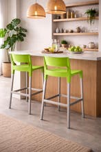 Scab Design Divo 75 barkruk, groen-alu, Ophalen of Verzenden, Gebruikt, Overige kleuren