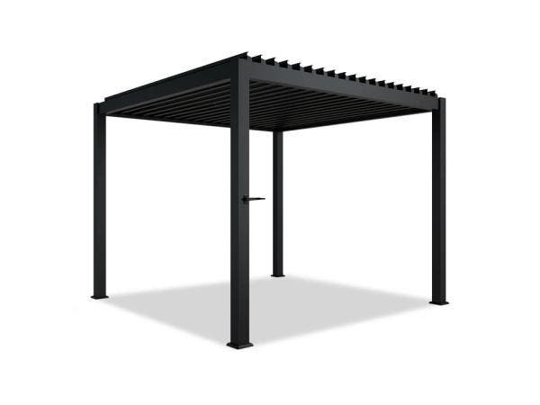 Veiling - Pergola / Lamellendak - Tahiti - 3x3 m - Antraciet, Tuin en Terras, Overkappingen