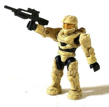 Mega Bloks Halo Spartan Marine-figuur, woestijnuitvoering, Verzenden, Gebruikt