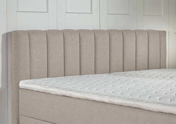 Boxspring met opbergruimte Lausanne 140 200 Beige, Huis en Inrichting, Slaapkamer | Boxsprings, Verzenden, Beige, Nieuw, 140 cm