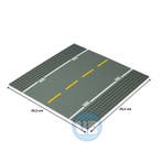 City wegenplaat recht met gele belijning - 25,5 x 25,5 cm, Verzenden, Nieuw