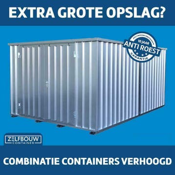 NIEUW grote 8x2 container demontabel SNEL OPGEBOUWD!