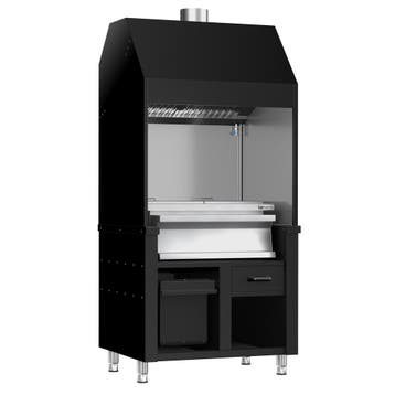 GGM Gastro | Houtskoolgrill BERLIN - 960mm - 2 grillroosters, Verzenden, Nieuw in verpakking, Fornuis, Frituur en Grillen