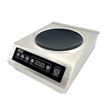 HCB Inductie kookplaat - wok - 3,5 kW - 230V - RVS, Verzenden, Nieuw in verpakking