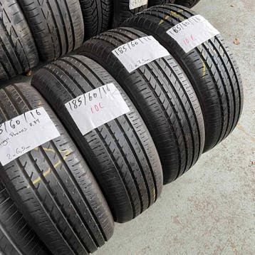 4 x Toyo 185-60-16 Zomerbanden 7,5mm, Gebruikt, 16 inch, Band(en), Personenwagen