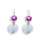 Oorbellen - 9 kt. Roségoud - 20.00ct. tw. Aquamarijn -, Nieuw