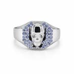 Zonder minimumprijs - Ring Verguld Tanzaniet - Diamant - 18k, Nieuw