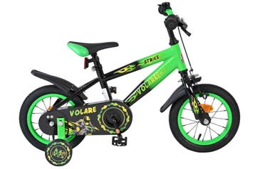 Volare Strike Kinderfiets - Jongens - 12 inch - Zwart Groen, Overige merken, Zijwieltjes, Nieuw, Ophalen of Verzenden
