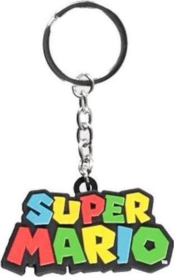 Super Mario logo 3d rubber keychain, Verzenden, Nieuw