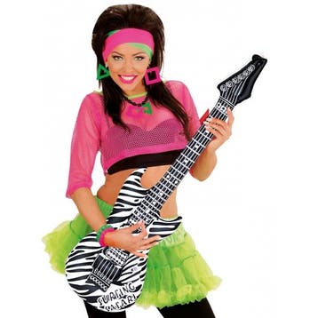 Opblaas gitaar met zebra print - Opblaas decoratie, Verzenden, Nieuw