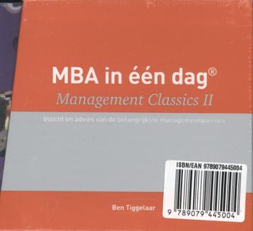 MBA in een dag / Management classics / 2 9789079445004, Verzenden, Zo goed als nieuw
