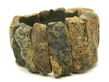 Grote massieve ongeslepen Baltische amber armband - Wild