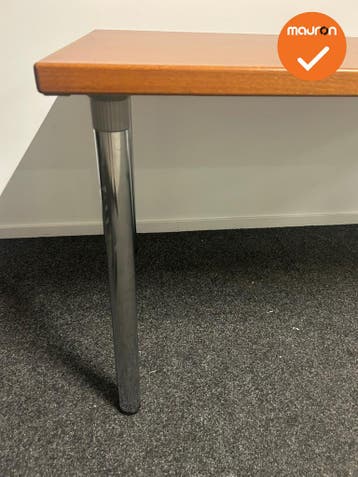 Kusch & Co vergadertafel - 160x80cm - Beuken/kastanje - gepo, Vergader- of Presentatieruimte, Ophalen of Verzenden, Gebruikt, Tafel