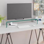 vidaXL Tv-meubel/monitorverhoger transparant 80x30x13 cm, Verzenden, Nieuw, 50 tot 100 cm, Glas