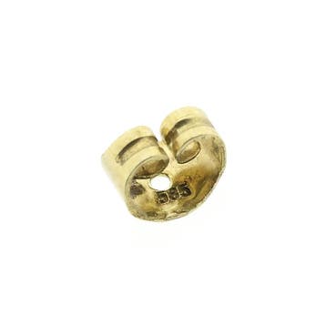 Gouden oorbellen met bollen, Ophalen of Verzenden, Gebruikt, Goud, Goud