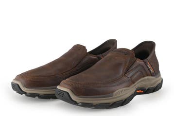 Skechers Instappers in maat 41 Bruin, Kleding | Heren, Bruin, Verzenden, Overige typen, Zo goed als nieuw