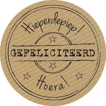 Stickers kraft Gefeliciteerd, Ophalen of Verzenden, Nieuw