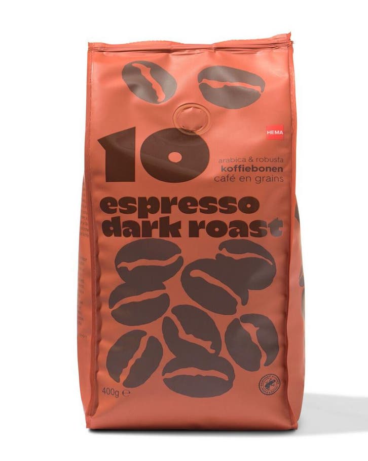HEMA Koffiebonen espresso dark roast 400g, Diversen, Levensmiddelen, Verzenden