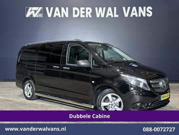 Mercedes-Benz Vito | 116 CDI 164pk L2H1 Dubbele Cabine Euro6, Auto's, Gebruikt, Euro 6, Zwart, Mercedes-Benz