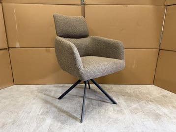 Veiling - Ovion Armstoel (set van 8) - Stof - Brown, Nieuw