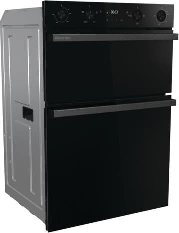 Hisense HI6-BID914221CDBG  Inbouw dubbeloven  Zwart  110L, Hete lucht, Nieuw, Ophalen of Verzenden, Oven met grill