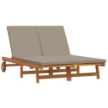 vidaXL Ligstoel Bruin 125 x 200 x 84 cm Massief Acaciahout, Verzenden, Nieuw