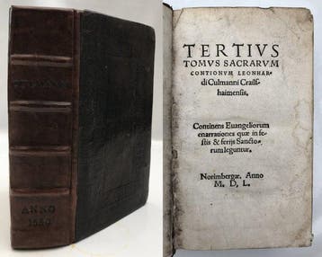 Leonhard Culmann - Tertius Tomus Sacrarum Contionum - 1550, Antiek en Kunst