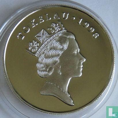 Tokelau 5 tala 1998 (PROOF) H.M.S. Dolphin, Postzegels en Munten, Munten | Oceanië, Losse munt, Goud, Zilver, Verzenden