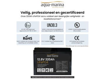 Aqua-Marina ProLine 12.8V 320Ah Lithium LiFePO4 Accu ECE R10, Ophalen of Verzenden, Nieuw