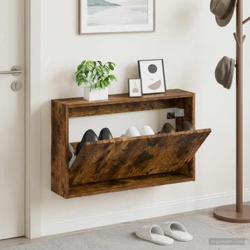 vidaXL Wandgemonteerde Schoenkast DELFT 71 x 17 x 43 cm, Verzenden, Nieuw