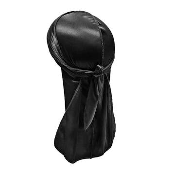 Durag / Du-rag / Do-rag / Bandana Silky - Unisex - Zwart, Ophalen of Verzenden, Nieuw