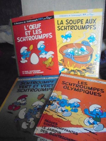 Les Schtroumpfs T4 + T9 à T11 - 4x C - 4 Album - Eerste druk, Nieuw