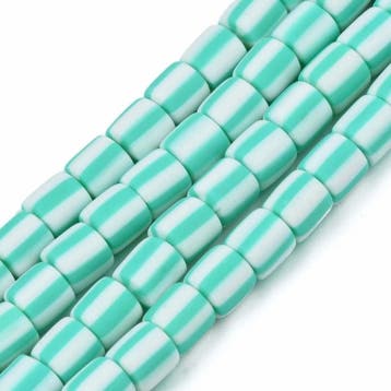 20 x handgemaakte polymeer klei kralen turquoise 6,5 x 6m..., Ophalen of Verzenden, Nieuw, Kraal
