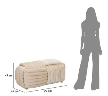 BANKJE SOFTY CRÈME CM 90X45X45, Huis en Inrichting, Banken | Bankstellen, Ophalen of Verzenden, Nieuw