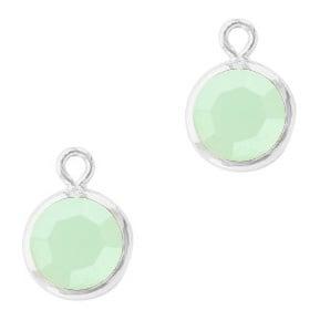 1 x DQ Hangers van crystal glas rond 6mm Silver-Powder op..., Ophalen of Verzenden, Nieuw, Bedel