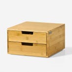 2dekans | SoBuy Capsulehouder met 2 Lades - Bamboe - 30 x 18, Ophalen of Verzenden, Zo goed als nieuw