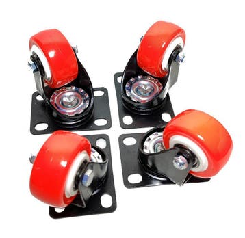 Zwenkwielen set van 4 | 50mm | kogellagers | 200kg, Verzenden, Nieuw