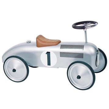 Retro Loopauto Zilver (Kinderen, Loopauto'), Ophalen of Verzenden, Nieuw