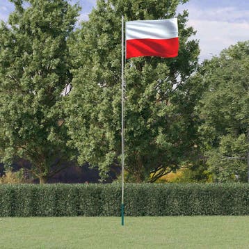 vidaXL Vlag met vlaggenmast Polen 6,08 m aluminium, Verzenden, Nieuw