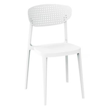 Stoel | COMO | Kunststof | White | In-/Outdoor | Stapelbaar, Verzenden, Nieuw in verpakking