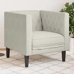 Chesterfield Fauteuil fluweel creme | Tweedekansje | OP=OP, Minder dan 75 cm, Chesterfield, Nieuw, Ophalen of Verzenden