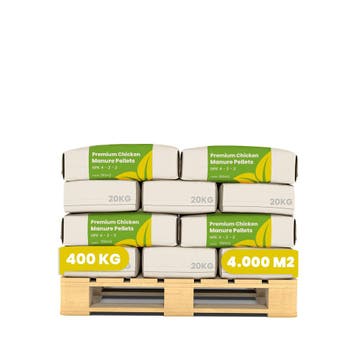 Kippenmestkorrels (20x = 400 kg – voor 4000 m2), Verzenden, Mest