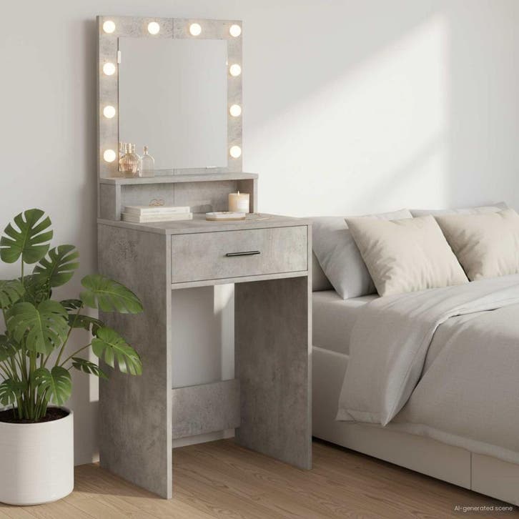 vidaXL Plafondtafel Beton Grijs 50 x 41 x 135 cm Bewerkt, Huis en Inrichting, Tafels | Kaptafels, Nieuw, Verzenden