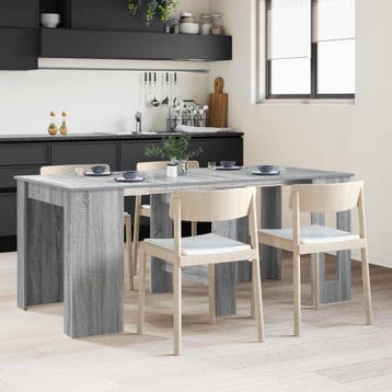 vidaXL Eettafel 180 x 85 x 75 cm Bewerkt hout Grijs Sonoma, Verzenden, Nieuw