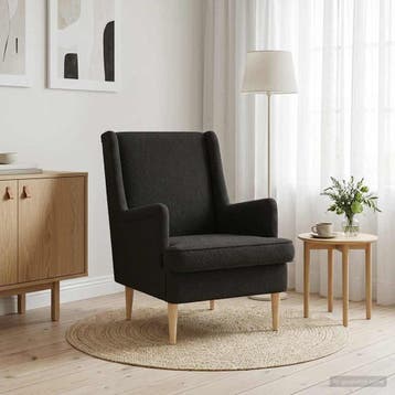 vidaXL Fauteuil Zwart Stof, Verzenden, Nieuw
